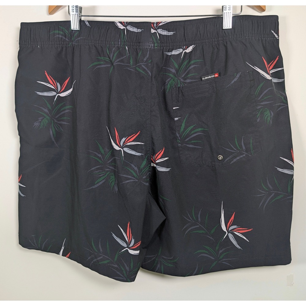 Quiksilver Mens Board Shorts Floral Bird of Paradise Black XXL